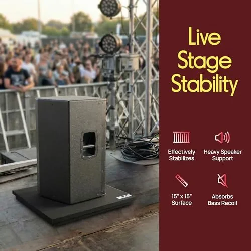 Another view of the Sound Dampening Speaker Riser Foam - 15" x 15" Audio