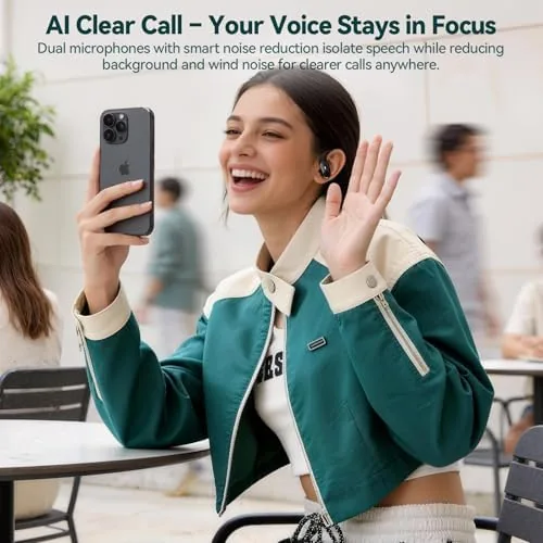 The Active Noise Cancelling Ear Buds Wireless Earbuds 80H Playtime Bluetooth in real use