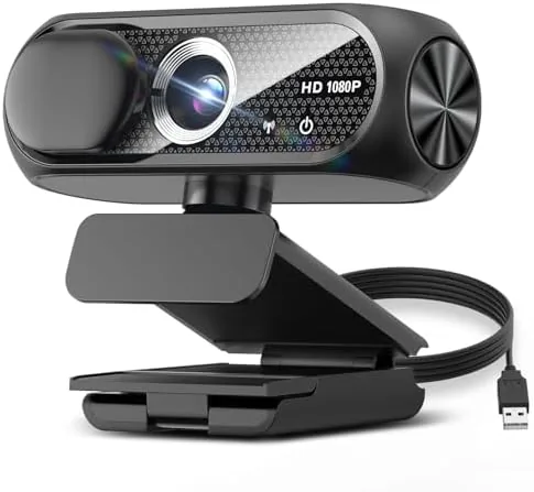 1080P HD Webcam with Microphone, Noise Cancellation, Privacy Cover, Wide-Angle Lens, Auto Light Correction Review: Tested and Rated