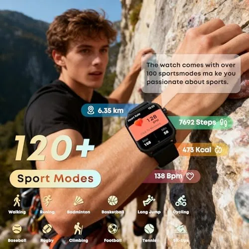 Close look at the Smart Watch for Men, 120+ Sports Modes Smartwatch with 1.83" build quality