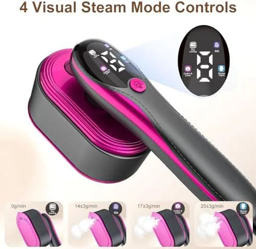Detail shot of the KOKABI Travel Steamer for Clothes, Portable 2 in 1 Dry features