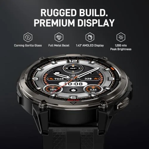 Detail shot of the KOSPET ORB 2 Smart Watch Rugged, Dual-Band GPS, 5 ATM features