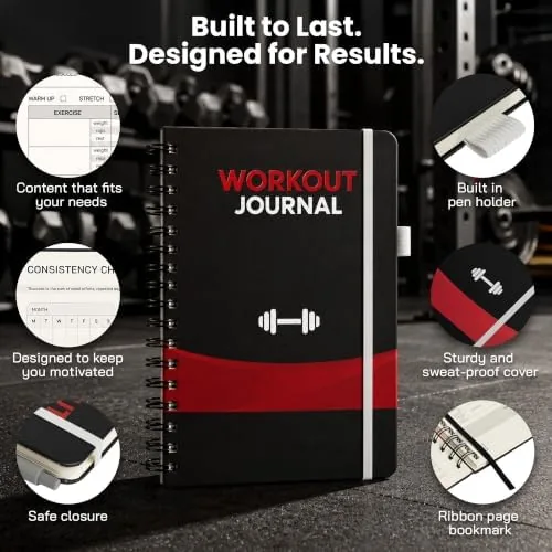 The Prazoli 7-in-1 Workout Journal for Men, All-in-One Fitness Journal & in real use