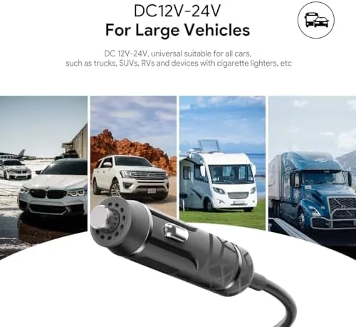 Another view of the 160W Fast USB-C Car Charger Multiple Ports GaN Portable ​Car