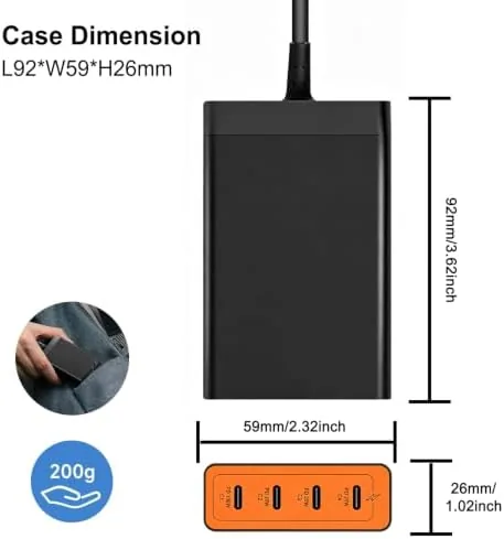 The 160W Fast USB-C Car Charger Multiple Ports GaN Portable ​Car compared in context