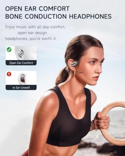 Another view of the Open Ear Earbuds , 80Hrs Playtime with LED Display,OWS Open