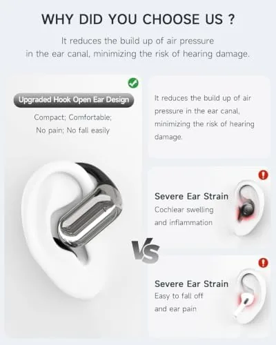 The Open Ear Earbuds , 80Hrs Playtime with LED Display,OWS Open compared in context