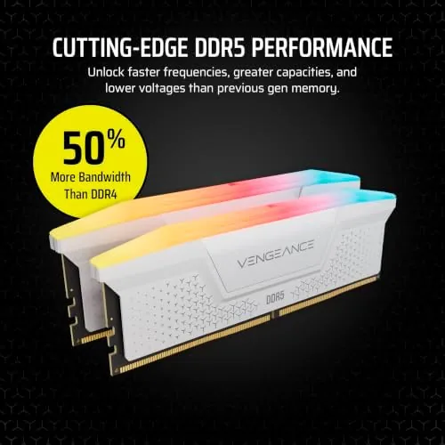 RGB lighting glowing along the top of the RAM
