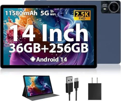 Overview of the 2026 Premium 14 inch Android Tablet: 2.5K IPS Display 36GB