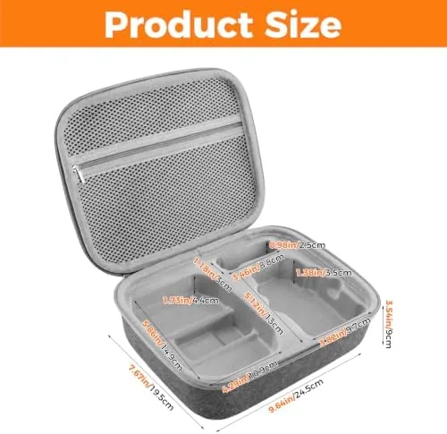 Interior foam layout showing the drone and controller compartments
