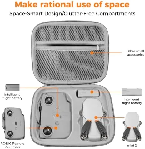 The case packed inside a backpack for hiking