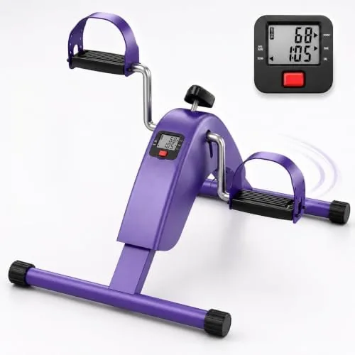 under desk bike pedal exerciser placed under a desk