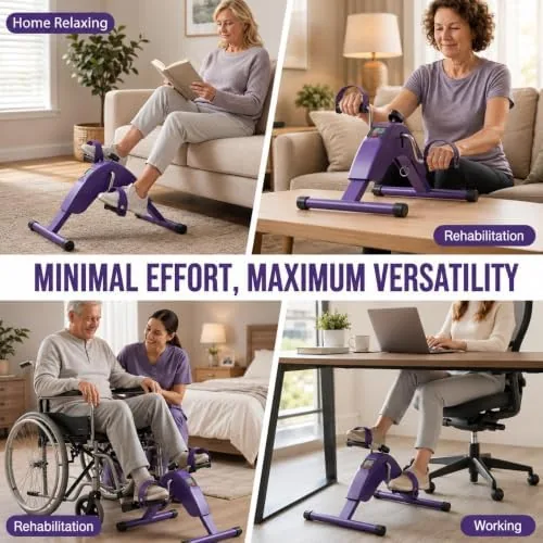 using the pedal exerciser during a work session