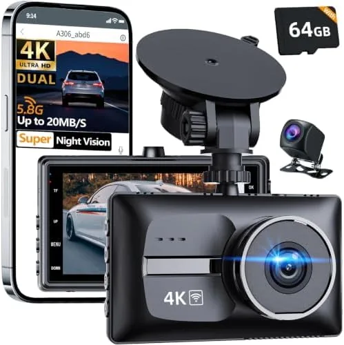 X18 4K Dash Cam Front and Rear, 4K+1080P Dual STARVIS 2 Dash Camera for Review: Tested and Rated