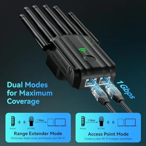 The extender compared with a mesh system and <a href=