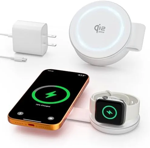 Overview of the 2 in 1 Magnetic Wireless Charger, Qi2 25W Fast Charging