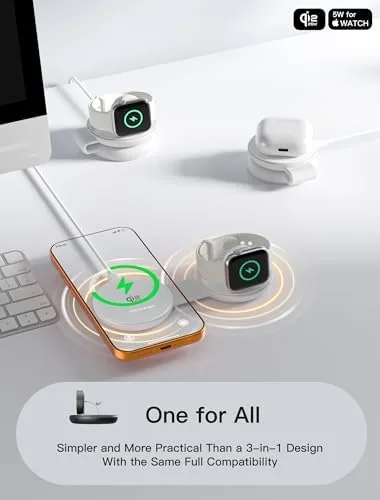 Another view of the 2 in 1 Magnetic Wireless Charger, Qi2 25W Fast Charging