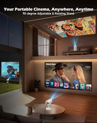 Close look at the 【3D TOF Auto Focus & Built-in Android apps】VGKE Mini Projector build quality