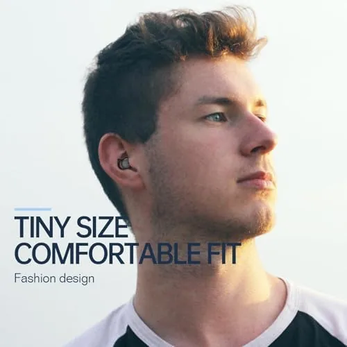 Another view of the Invisible Sleep Headphones, Mini Sleep Earbuds for Side Sleepers (Black)