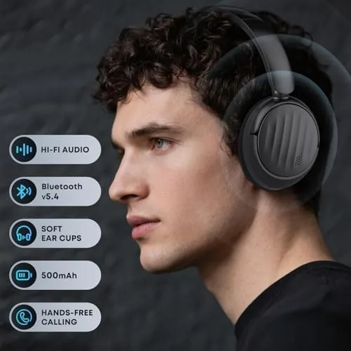 Close look at the Bluetooth Headphones, Hybrid Active Noise Cancelling Over Ear Headphones | build quality