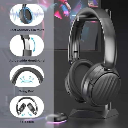 Another view of the Bluetooth Headphones, Hybrid Active Noise Cancelling Over Ear Headphones |