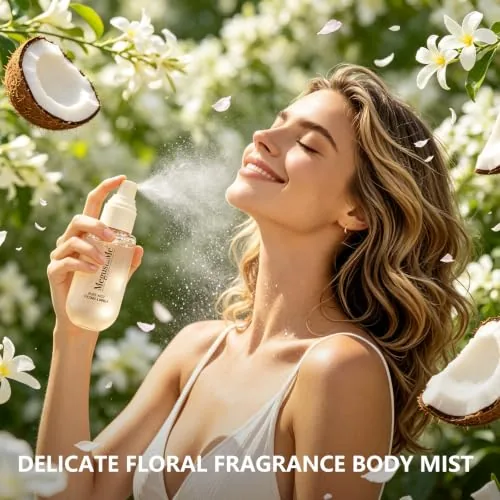 The Coconut Vanilla Body Mist for Women, Light Fragrance Spray, Paraben‑Free in real use