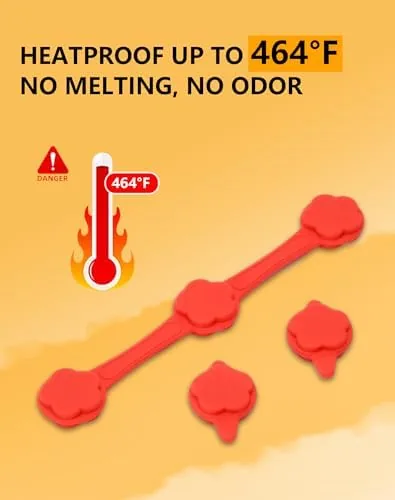 The 12PCS Air Fryer Liner Magnets with Silicone Clips (Red) | compared in context