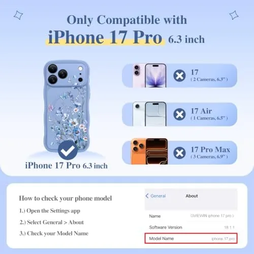 Close look at the GVIEWIN for iPhone 17 Pro Case Compatible with MagSafe Curly build quality