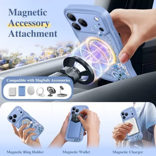 The GVIEWIN for iPhone 17 Pro Case Compatible with MagSafe Curly in real use