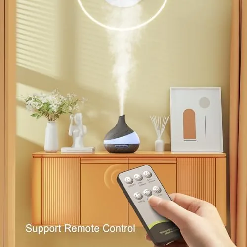 Close look at the HJTHJT 500ML Essential Oil Diffuser for Home: 14 Color LED build quality