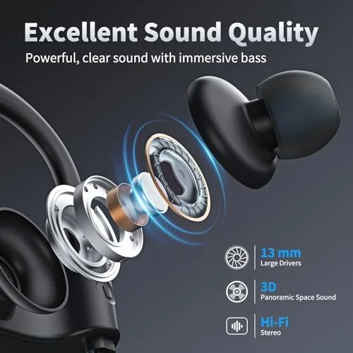 The JOYWISE Wireless Headphones Bluetooth 5.3 Headphones with 16 Hours Playtime in real use