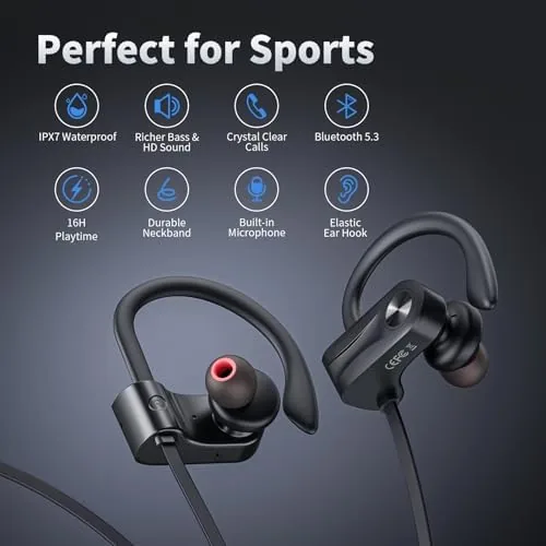 Close look at the JOYWISE Bluetooth Headphones, Wireless Earbuds Bluetooth 5.3 Headphones with 16Hrs build quality