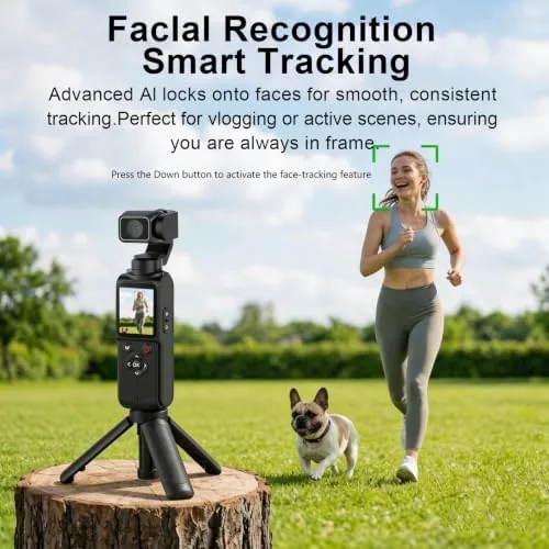 The REEDTOCK 4K Pocket Vlogging Camera with AI Face Tracking WiFi in real use