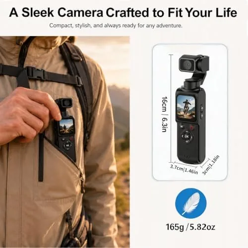 The REEDTOCK 4K Pocket Vlogging Camera with AI Face Tracking WiFi compared in context