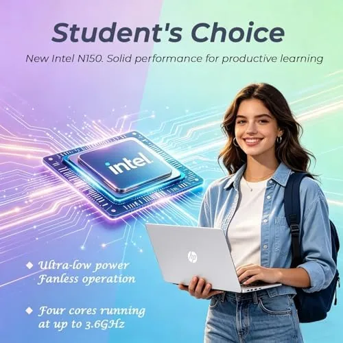 Close look at the HP 14 Laptop, Intel N150 Processor, 4GB DDR5 RAM, 128GB build quality