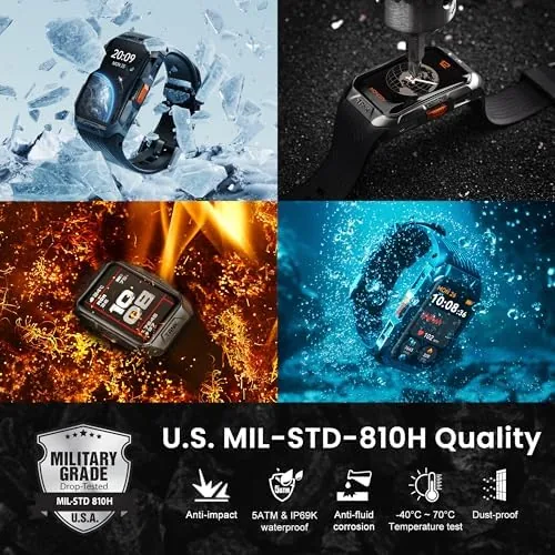 Close look at the AMAZTIM Smart Watch with GPS, Rugged Outdoor Fitness Watch, 3D build quality