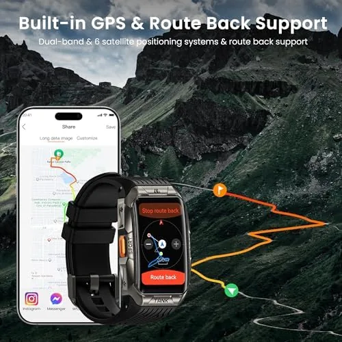 The AMAZTIM Smart Watch with GPS, Rugged Outdoor Fitness Watch, 3D in real use