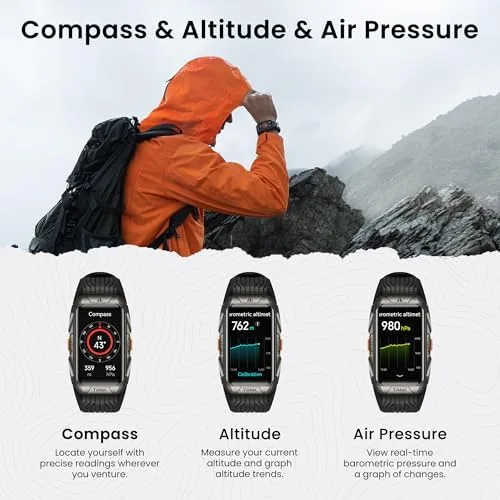 Another view of the AMAZTIM Smart Watch with GPS, Rugged Outdoor Fitness Watch, 3D