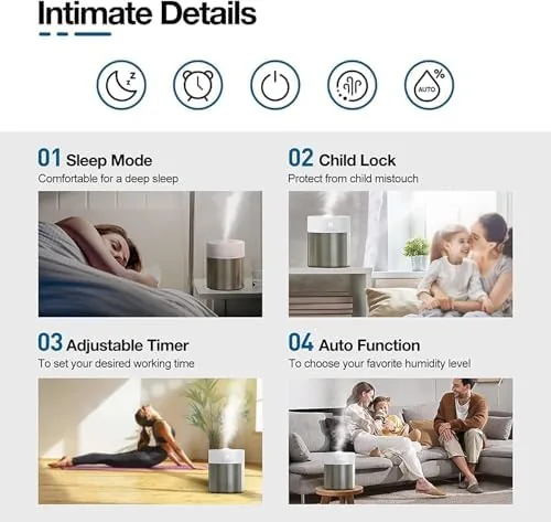 The Stainless Steel Humidifier, 4.5L Easy to Clean Humidifier with 304 compared in context