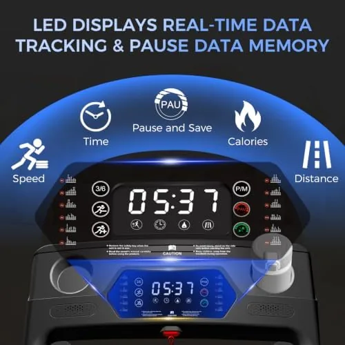 LED display showing speed and session data