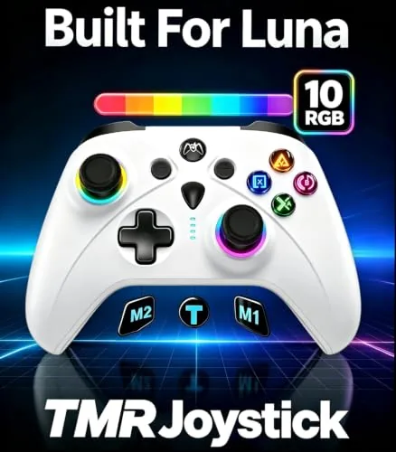 Overview of the Replacement for Luna Controller on Fire TV, No-Drift TMR Stick,RGB