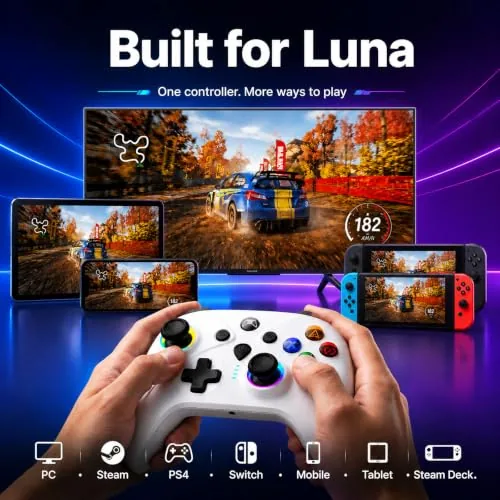 Close look at the Replacement for Luna Controller on Fire TV, No-Drift TMR Stick,RGB build quality