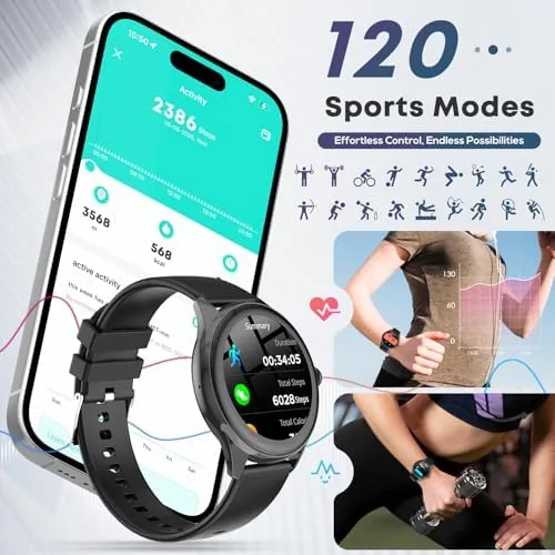 The Smart Watch for Men, 1.39" HD Touchscreen Smartwatch with 120 in real use