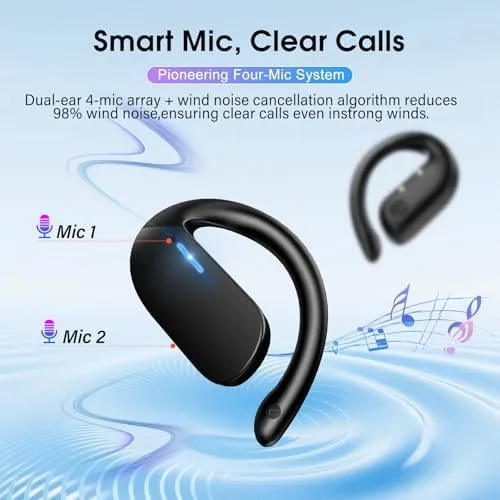 The Open Ear Earbuds, Spatial Audio Wireless Earbuds with Smart Digital in real use