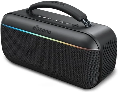 Overview of the dbsono Portable Bluetooth Speaker Wireless, 100W Peak, Bluetooth 6.0, Black