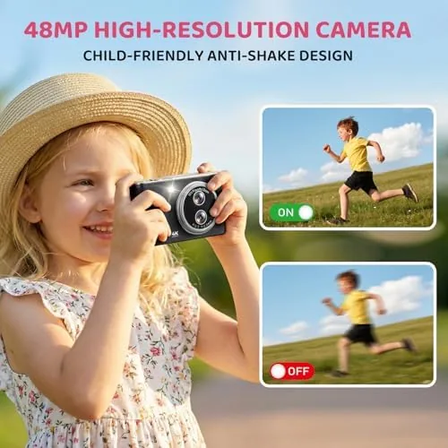 A daylight photo of a playground scene captured with the kids camera