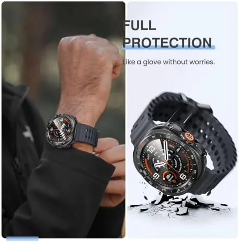 The protected watch during a workout with the case visibly intact
