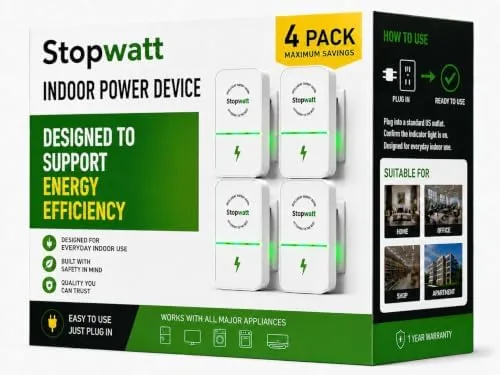 Stopwatt 4 Pack Smart Plug Device, Stop watt Power Plug Pro for Household, Office Review: Tested and Rated