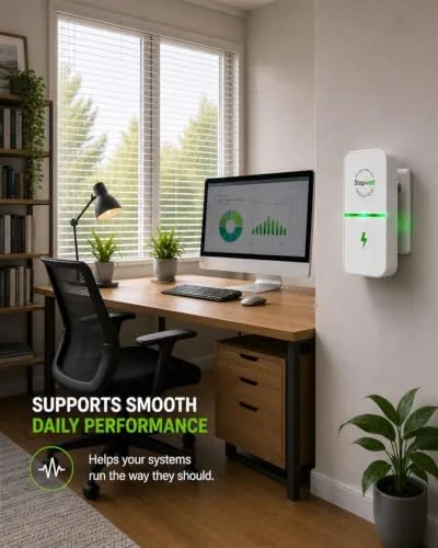 Another view of the Stopwatt 4 Pack Smart Plug Device, Stop watt Power Plug
