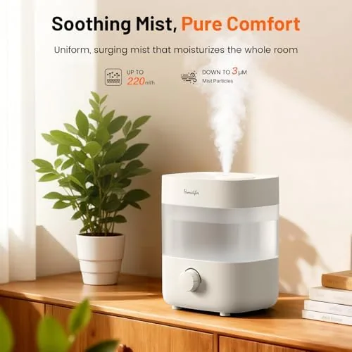 The Humidifiers for Bedroom, 2L Top Fill Cool Mist Humidifier, 20dB in real use